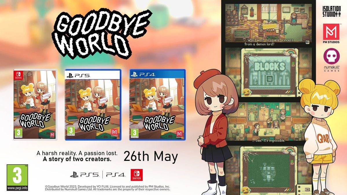 GOODBYE WORLD et son histoire touchante arrivent au format physique le 26  mai 2023 sur Switch et Playstation - JUST FOR GAMES
