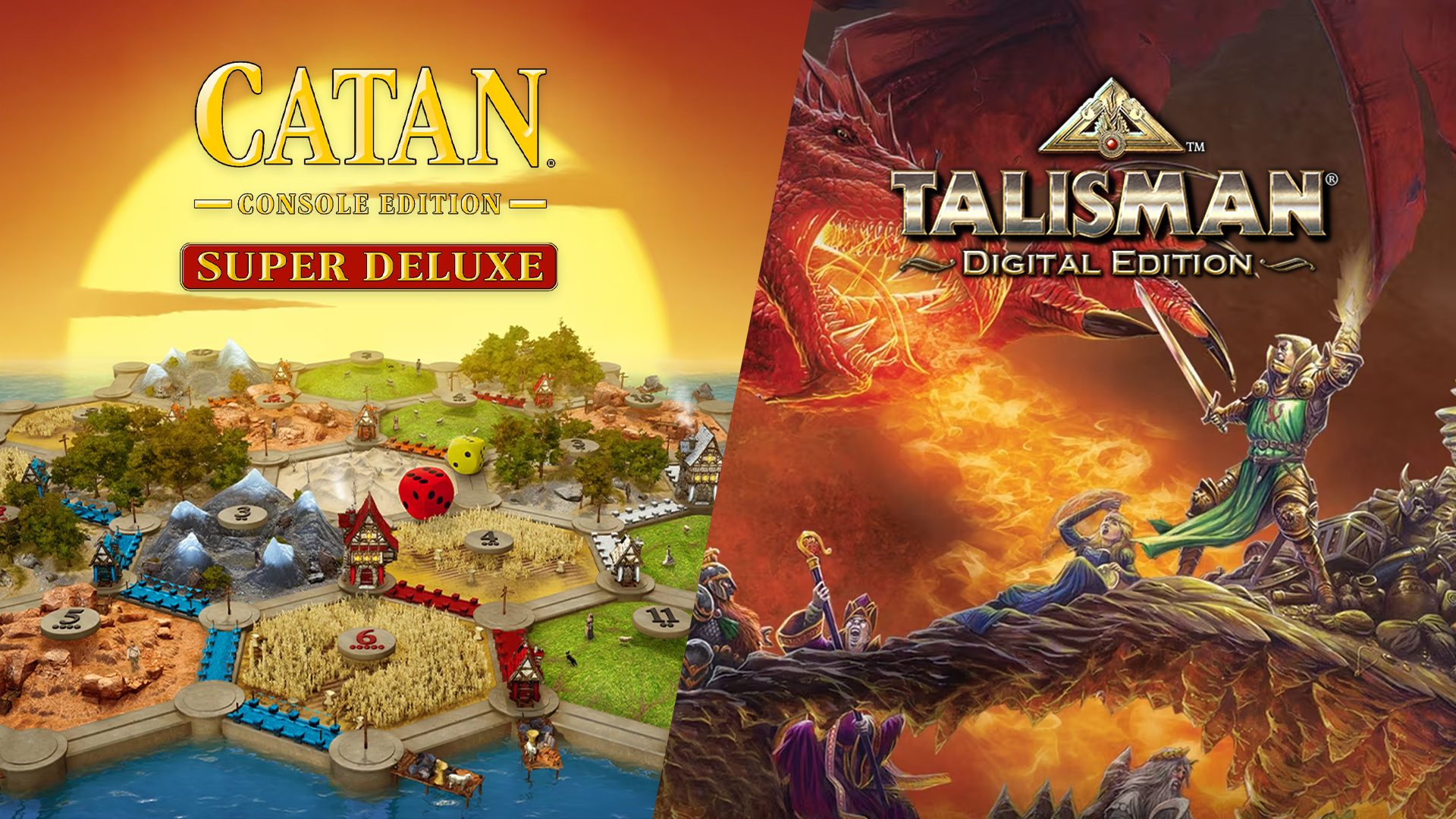 Les versions consoles des jeux de plateau Catan et Talisman