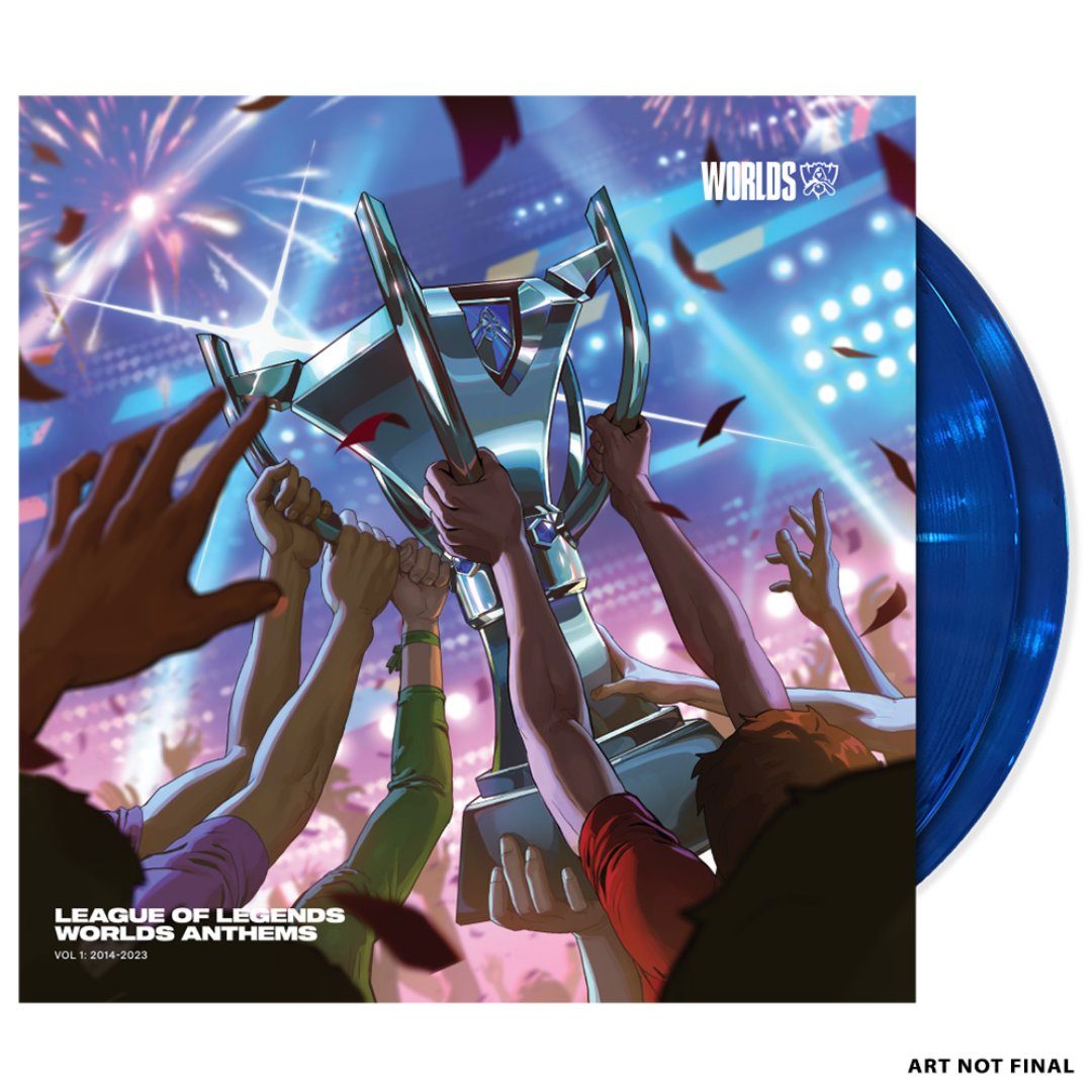 LOL Worlds vinyle bleu